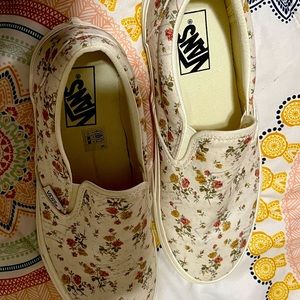 Slip on flower Vans Shoes